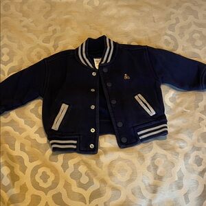Gap Baby Navy Jacket with Striped Trim